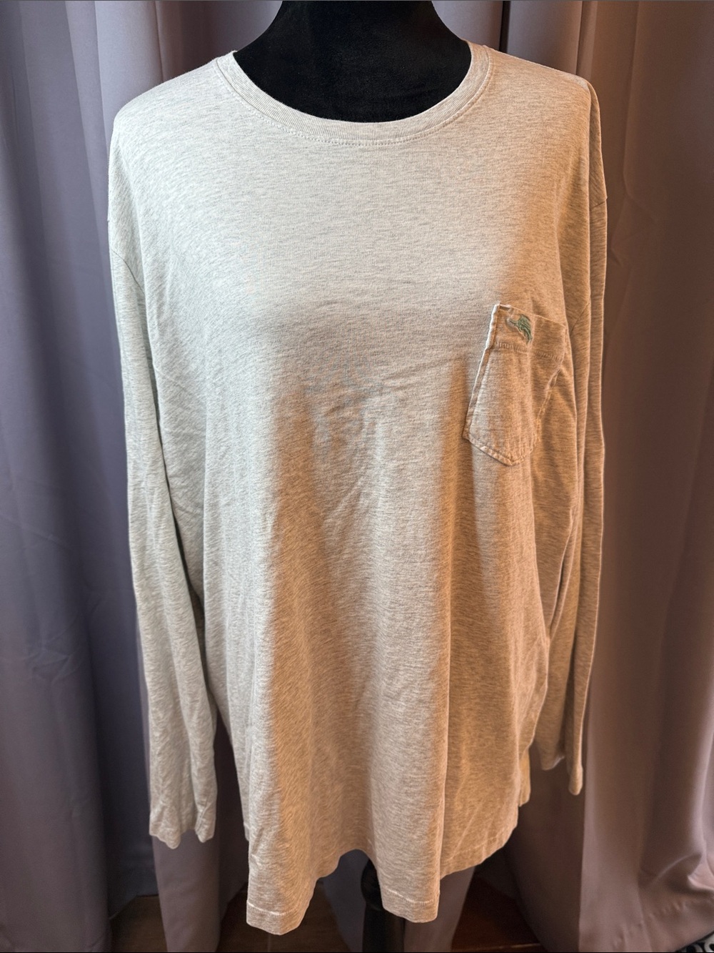 Tommy Bahama Light Gray Long Sleeve Pocket Tee